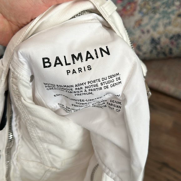 Balmain white zippered Jeans. Size 31 - Picture 8 of 11